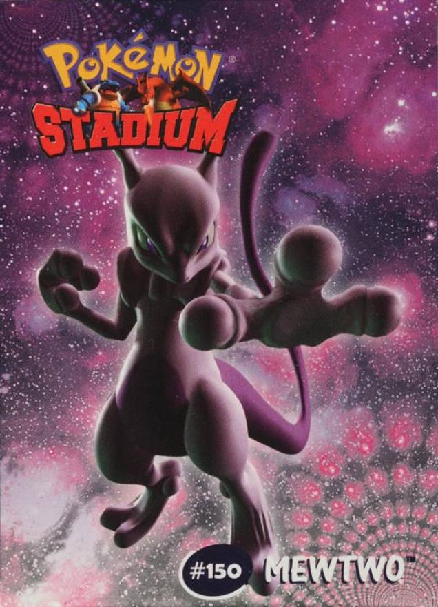 2000 Danone Pokemon Stadium Tip Shiny Mewtwo #8 TCG Card