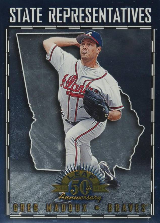 1998 Leaf State Representatives Greg Maddux #28 Baseball Card