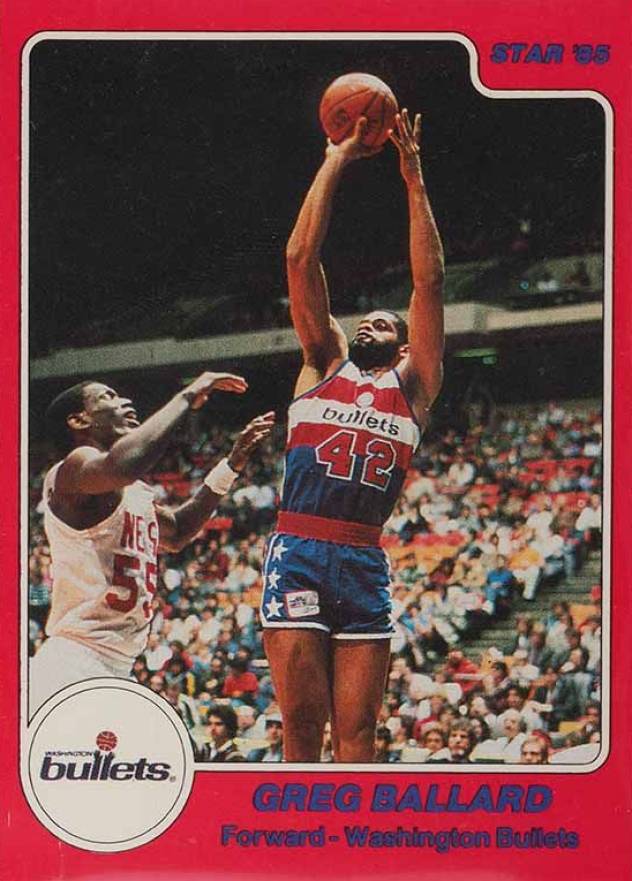 1984 Star Greg Ballard #186 Basketball Card