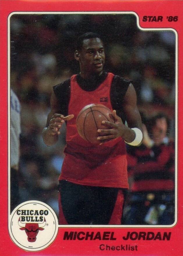 1986 Star Michael Jordan Checklist: Michael Jordan #1 Basketball Card
