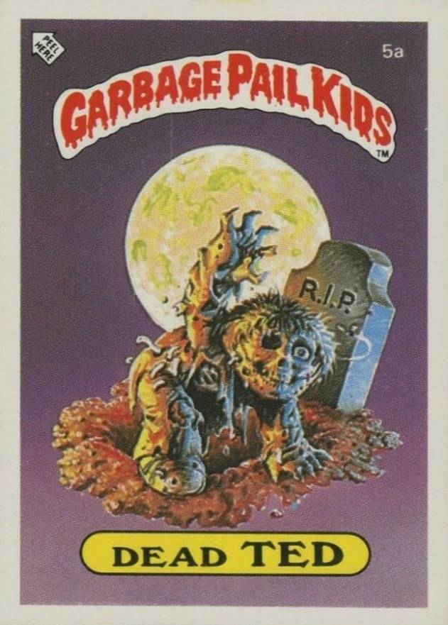 1986 Garbage Pail Kids Stickers-U.K. Minis Dead Ted #5a Non-Sports Card