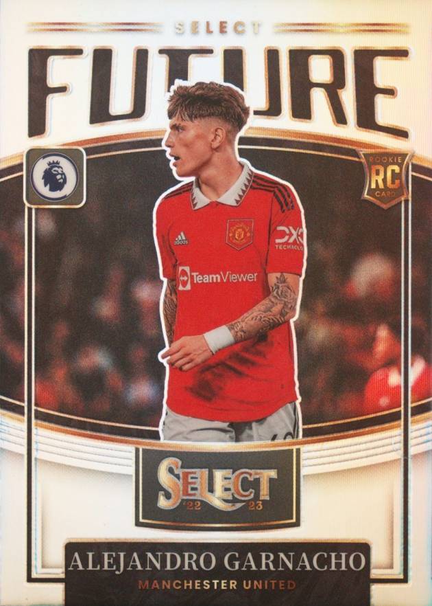 2022 Panini Select Premier League Select Future Alejandro Garnacho #1 Soccer Card