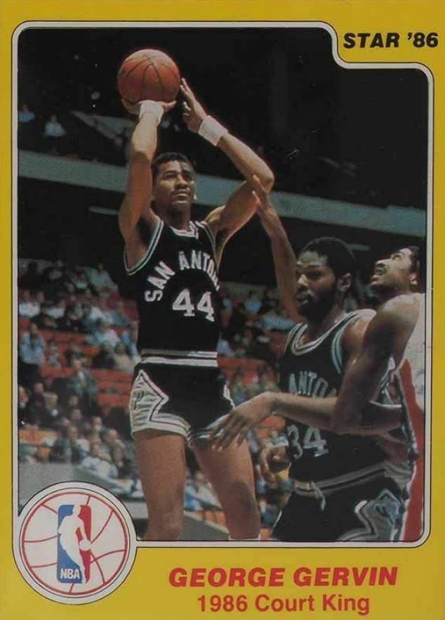 1986 Star Court Kings George Gervin #15 Basketball Card