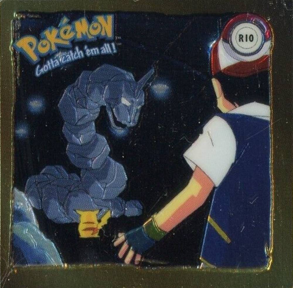 1999 Pokemon Stickers Series 1 Rare Gold Stickers Onix #R10 TCG Card