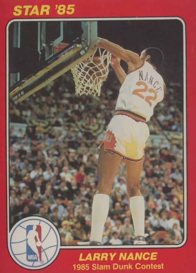 1985 Star Slam Dunk Supers 5x7 Larry Nance #6 Basketball Card