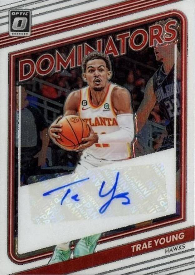 2022 Panini Donruss Optic Dominators Signatures Trae Young #DSTRE Basketball Card