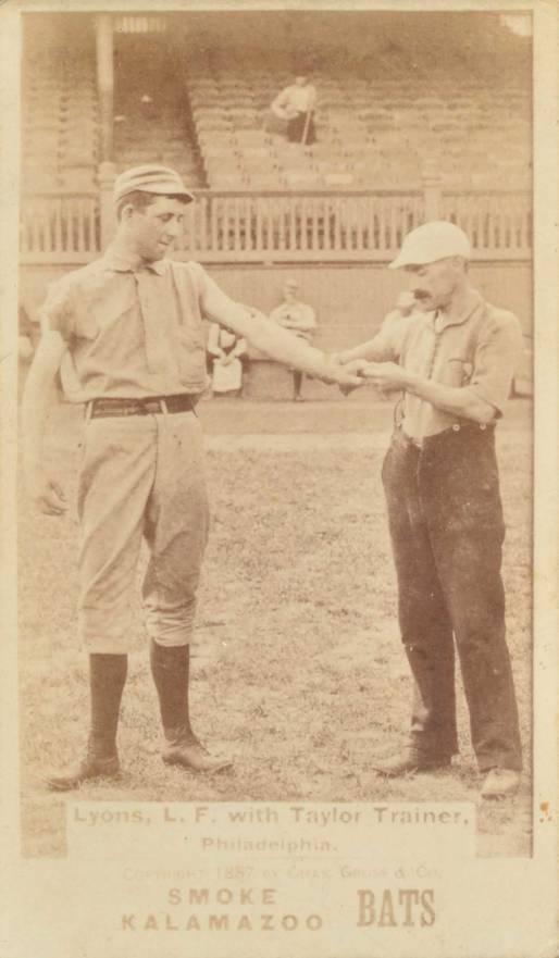 1887 Kalamazoo Bats Lyons/Taylor # Baseball Card