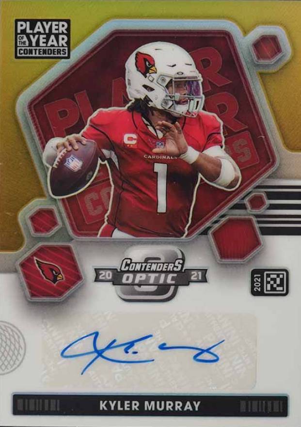 2021 Panini Contenders Optic Player of the Year Contenders Autographs Kyler Murray #POYKMU Football Card