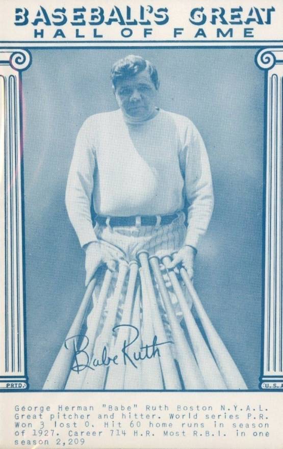 1977 Baseball's Great Hall of Fame Exhibits Babe Ruth # Baseball Card