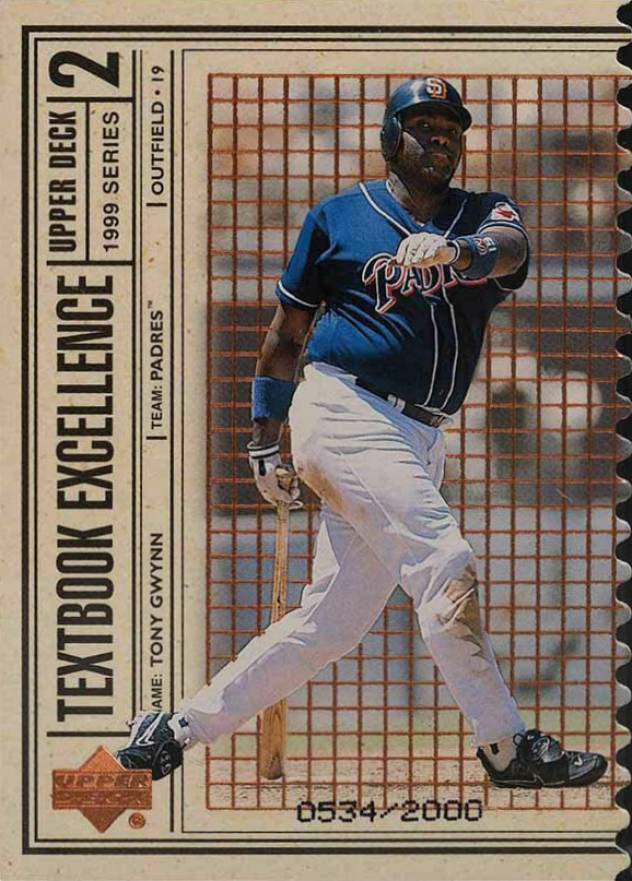 1999 Upper Deck Textbook Excellence Tony Gwynn #T24 Baseball Card