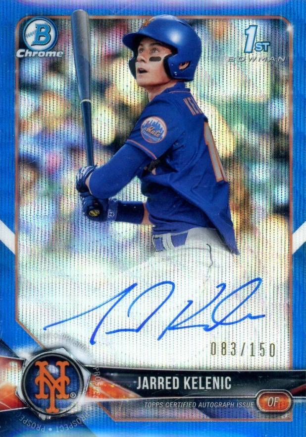 2018 Bowman Draft Chrome Draft Picks Autographs Jarred Kelenic #CDAJK Baseball Card