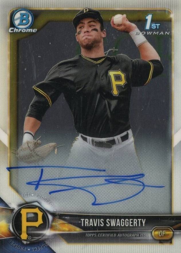 2018 Bowman Draft Chrome Draft Picks Autographs Travis Swaggerty #CDATS Baseball Card