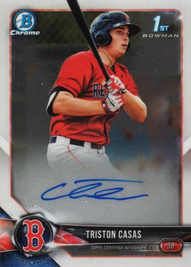 2018 Bowman Draft Chrome Draft Picks Autographs Triston Casas #CDATC Baseball Card