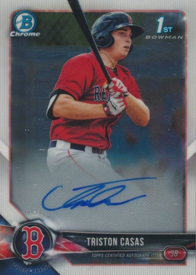 2018 Bowman Draft Chrome Draft Picks Autographs Triston Casas #CDATC Baseball Card