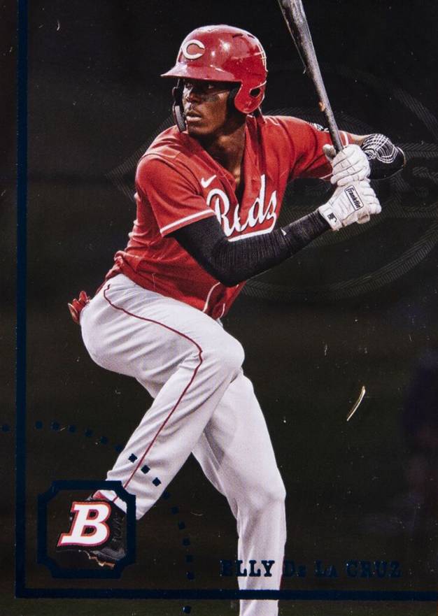 2022 Bowman Heritage Base Foil Variations Elly de La Cruz #94FVED Baseball Card