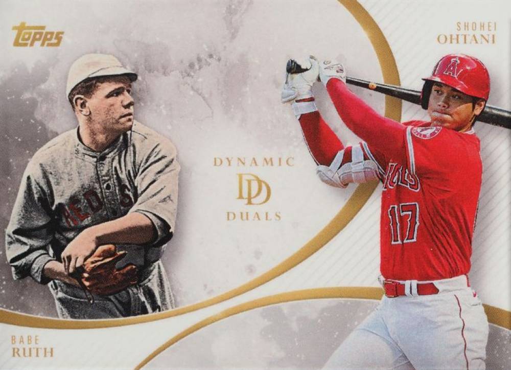 2023 Topps Dynamic Duals Babe Ruth/Shohei Ohtani #12 Baseball Card