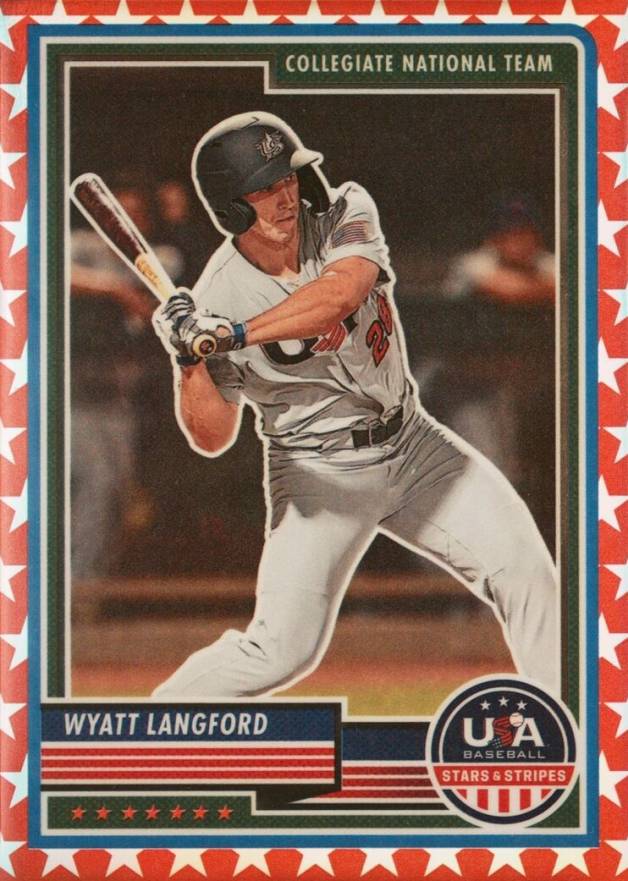 2023 Panini Stars & Stripes USA Wyatt Langford #73 Baseball Card