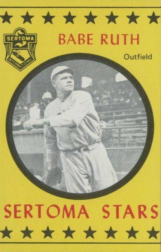 1977 Sertoma Stars Puzzle Backs Babe Ruth # Baseball Card