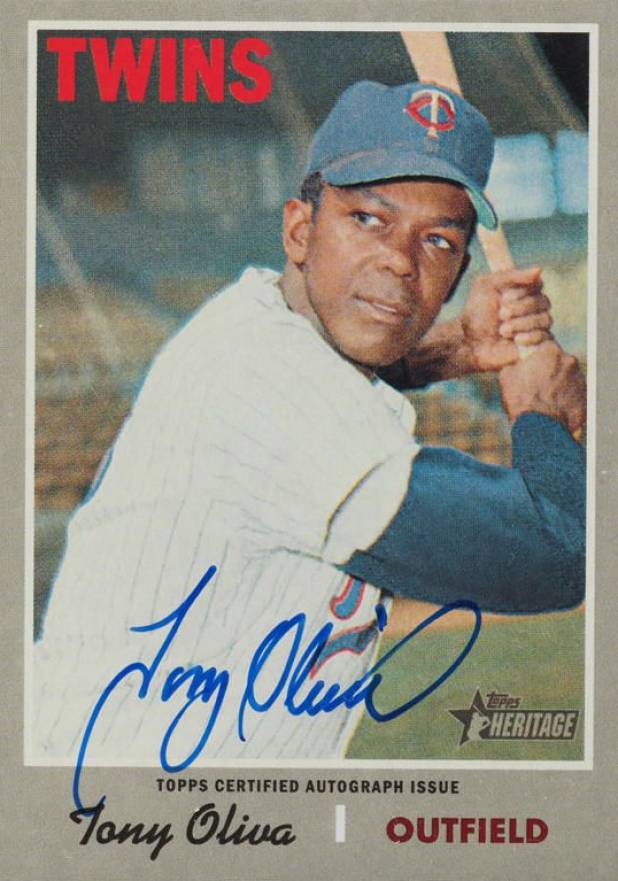 2019 Topps Heritage Real One Autographs Tony Oliva #TO Baseball Card