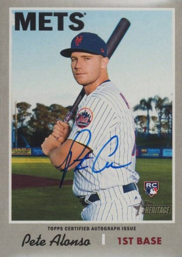 2019 Topps Heritage Real One Autographs Pete Alonso #PA Baseball Card