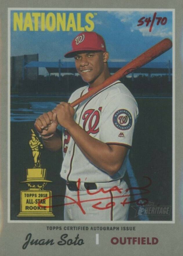 2019 Topps Heritage Real One Autographs Juan Soto #JSO Baseball Card