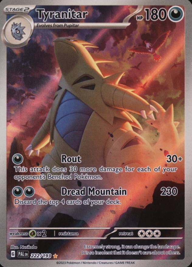 2023 Pokemon Pal EN-Paldea Evolved Tyranitar #222 TCG Card