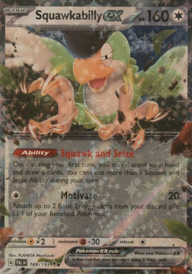 2023 Pokemon Pal EN-Paldea Evolved Squawkabilly EX #169 TCG Card