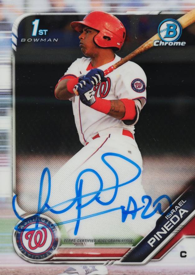 2019 Bowman Chrome Prospects Autographs Israel Pineda #CPAIP Baseball Card