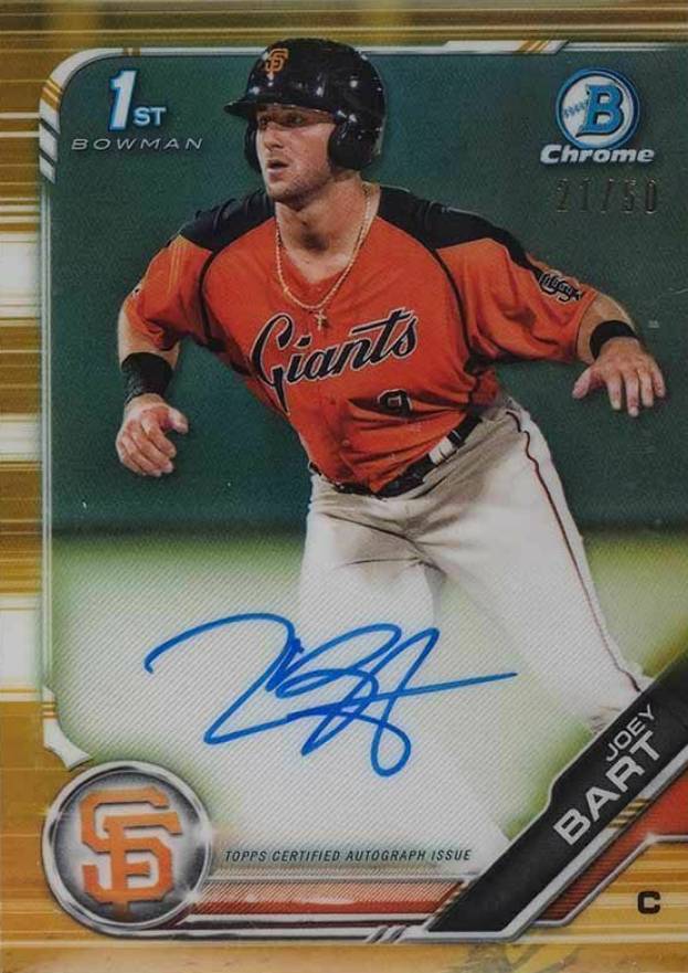 2019 Bowman Prospect Autographs Chrome Joey Bart #JB Baseball Card