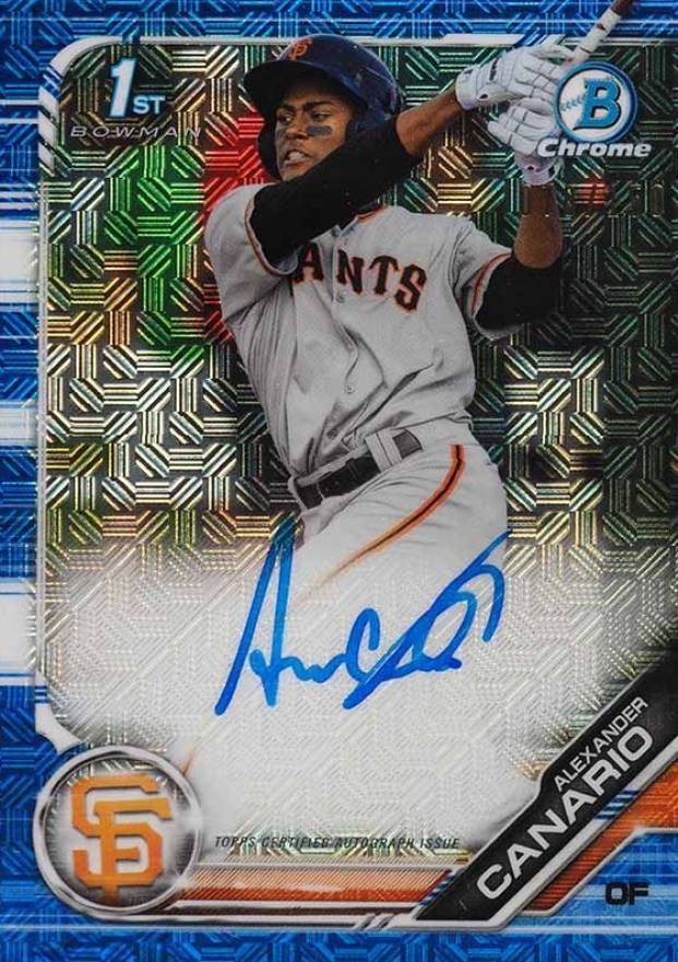 2019 Bowman Chrome Prospects Autographs Alexander Canario #CPAAC Baseball Card