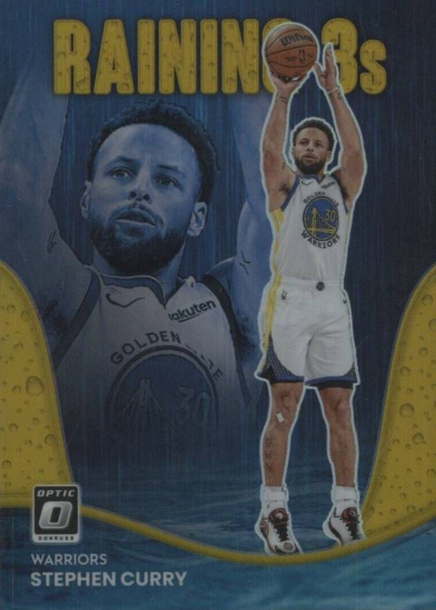 2022 Panini Donruss Optic Raining 3S Stephen Curry #1 Basketball Card