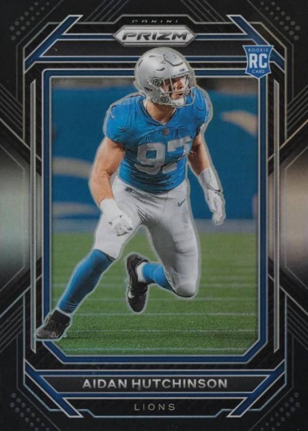 2022 Panini Chronicles Prizm Black Aidan Hutchinson #PB16 Football Card