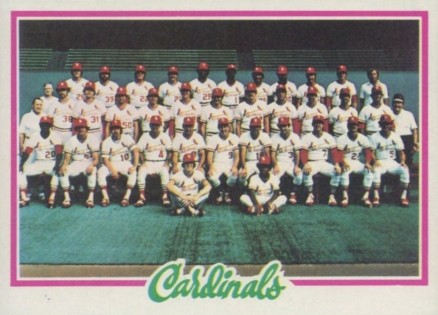 1978 Topps St. Louis Cardinals Team #479 Baseball Card