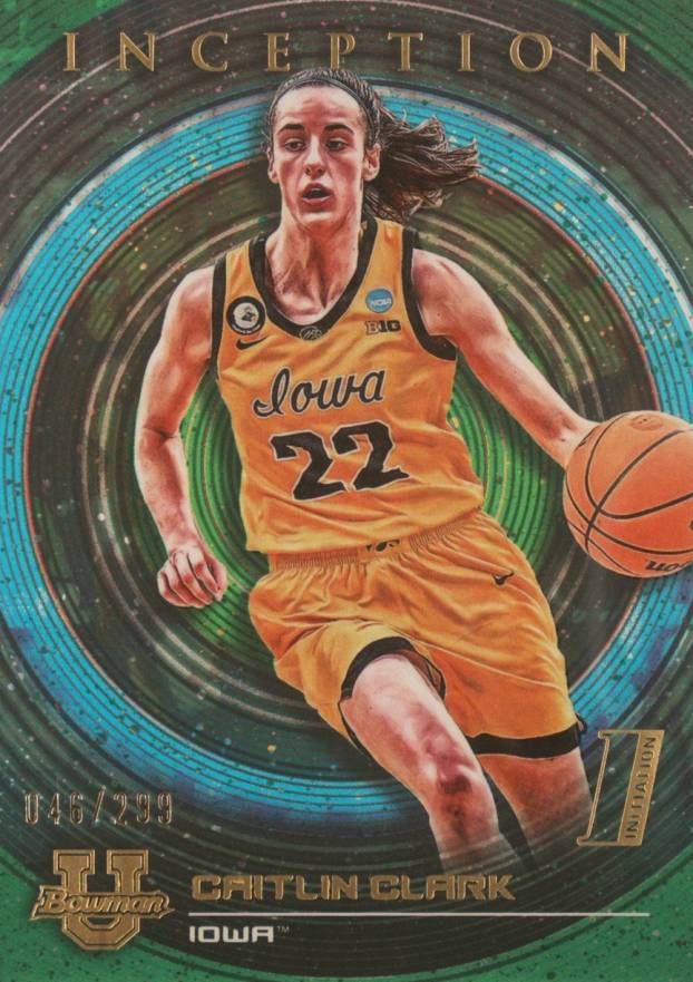 2022 Bowman University Inception Caitlin Clark #68 Basketball Card