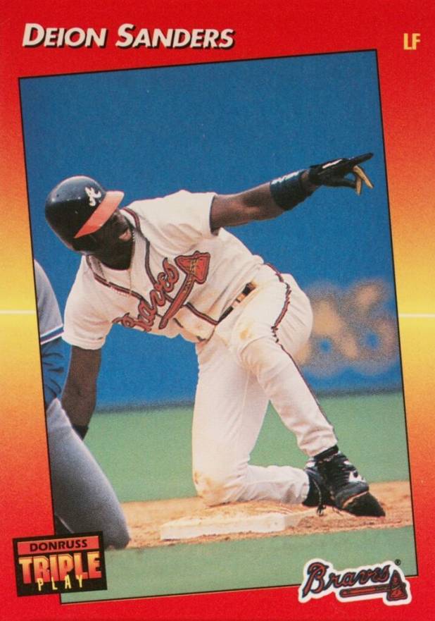 1992 Donruss Triple Play Deion Sanders #186 Baseball Card