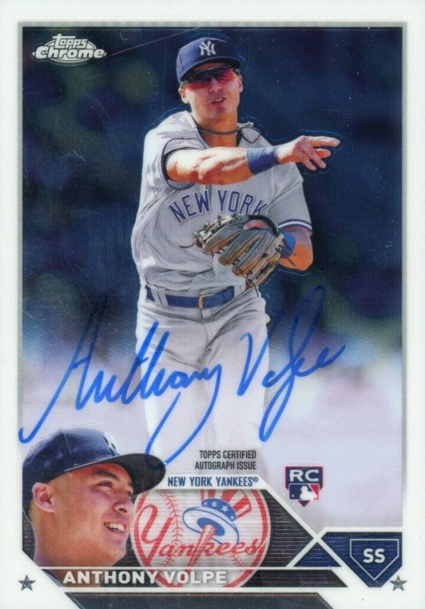 2023 Topps Chrome Rookie Autograph Anthony Volpe #RAAV Baseball Card