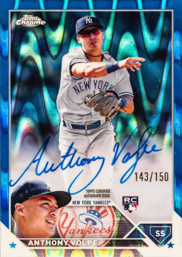 2023 Topps Chrome Rookie Autograph Anthony Volpe #RAAV Baseball Card