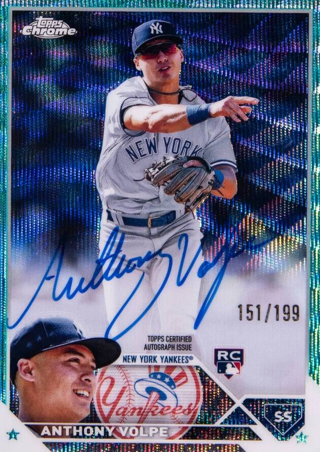 2023 Topps Chrome Rookie Autograph Anthony Volpe #RAAV Baseball Card