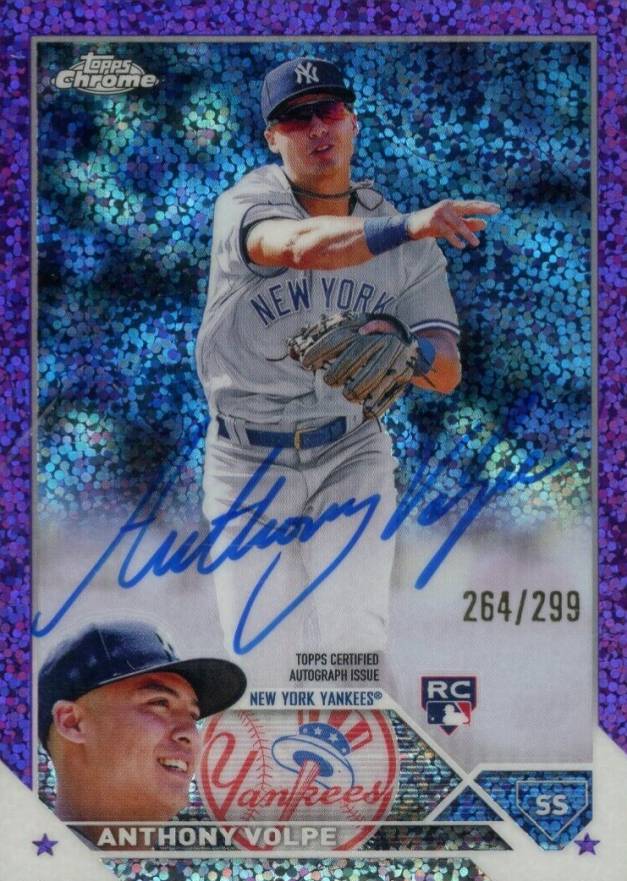 2023 Topps Chrome Rookie Autograph Anthony Volpe #RAAV Baseball Card