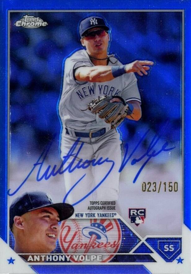 2023 Topps Chrome Rookie Autograph Anthony Volpe #RAAV Baseball Card