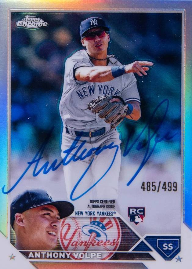 2023 Topps Chrome Rookie Autograph Anthony Volpe #RAAV Baseball Card