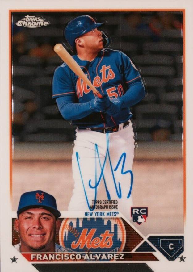 2023 Topps Chrome Rookie Autograph Francisco Alvarez #RAFA Baseball Card