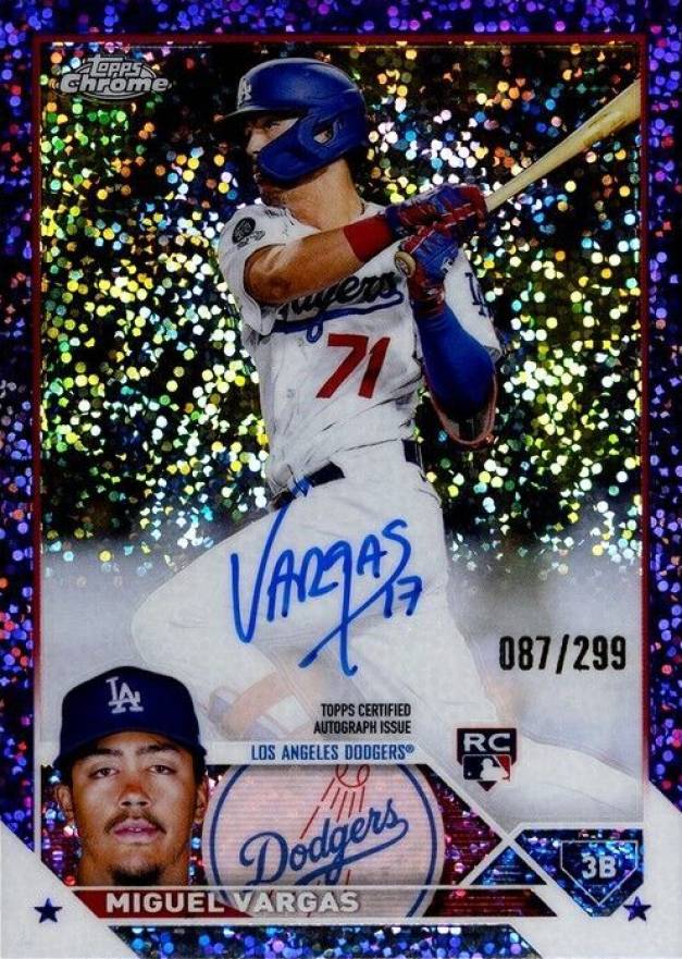 2023 Topps Chrome Rookie Autograph Miguel Vargas #RAMVA Baseball Card