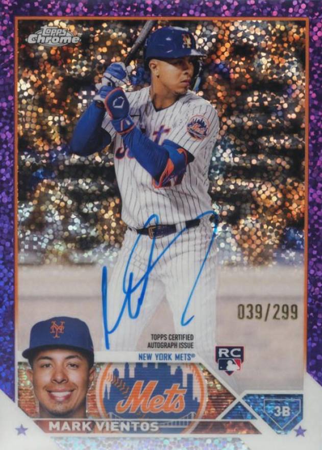 2023 Topps Chrome Rookie Autograph Mark Vientos #RAMV Baseball Card