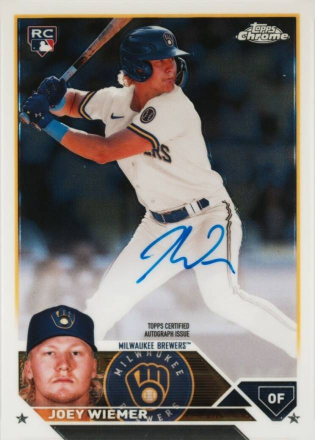 2023 Topps Chrome Rookie Autograph Joey Wiemer #RAJW Baseball Card