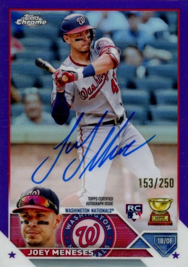 2023 Topps Chrome Rookie Autograph Joey Meneses #RAJM Baseball Card