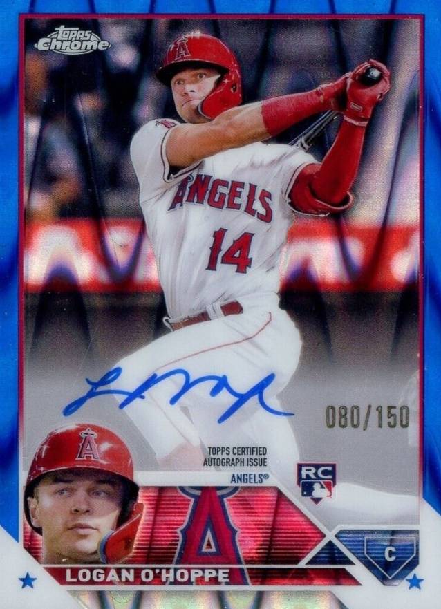 2023 Topps Chrome Rookie Autograph Logan O'Hoppe #RALO Baseball Card