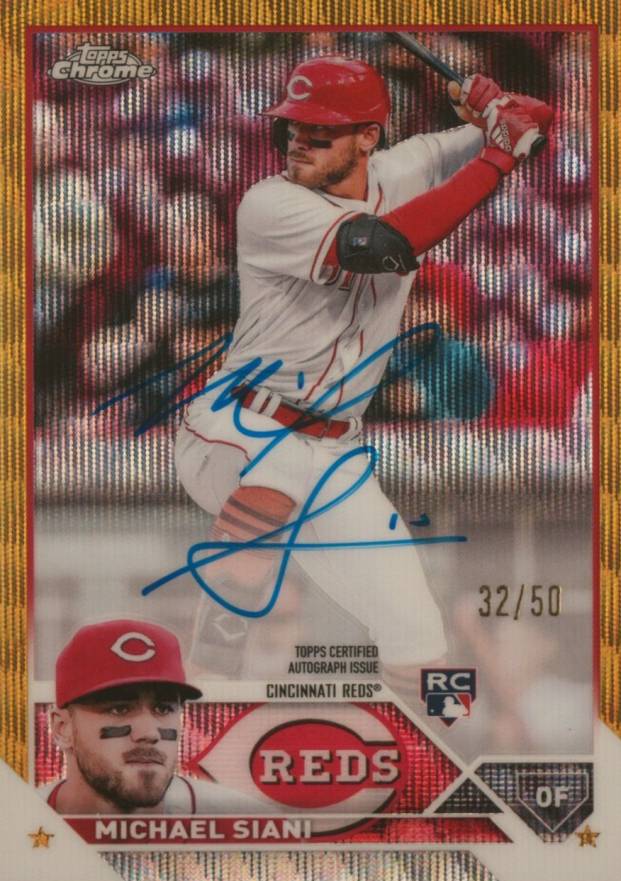 2023 Topps Chrome Rookie Autograph Michael Siani #RAMSI Baseball Card