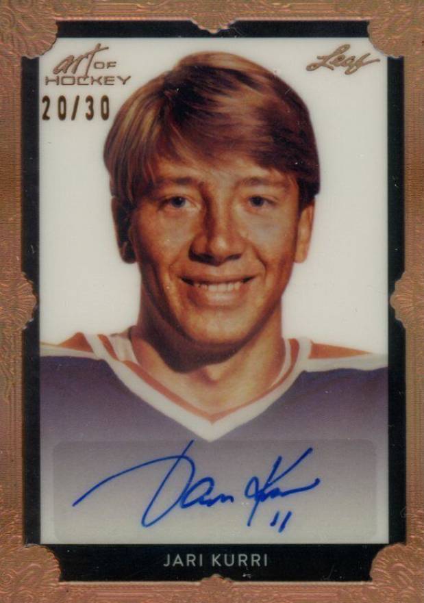 2021 Leaf Art of Hockey Portrait Autograph Jari Kurri #PAJK1 Hockey Card