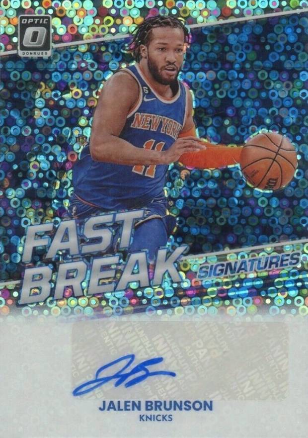 2022 Panini Donruss Optic Fast Break Signatures Jalen Brunson #FBSJBR Basketball Card